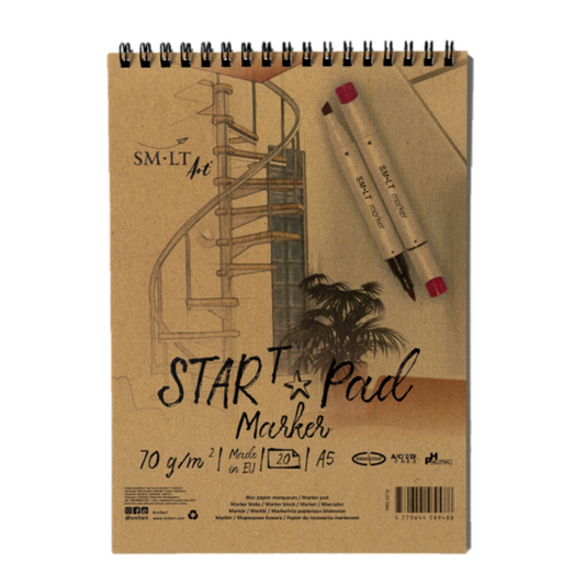 Marker Coilbound Book | START Marker Pad - 70gsm, 20pgs, A5 #5MS-20TS/FSC