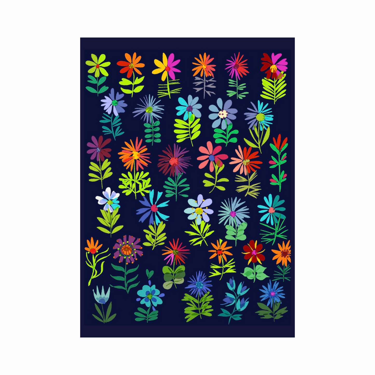 Blank Card | Colourful Flowers #CAB729