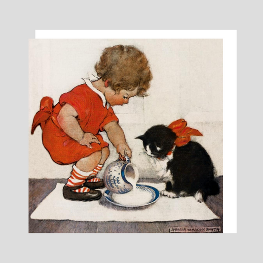 Blank Card | Jessie Willcox Smith: Teatime for Kitty #195452KZH