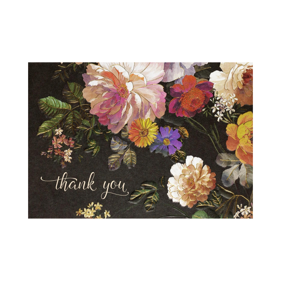 Thank You Note Box | MIDNIGHT FLORAL #332424-2