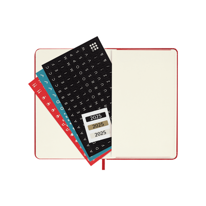 2025 Pocket Planner | WEEKLY Notebook Hardcover - RED