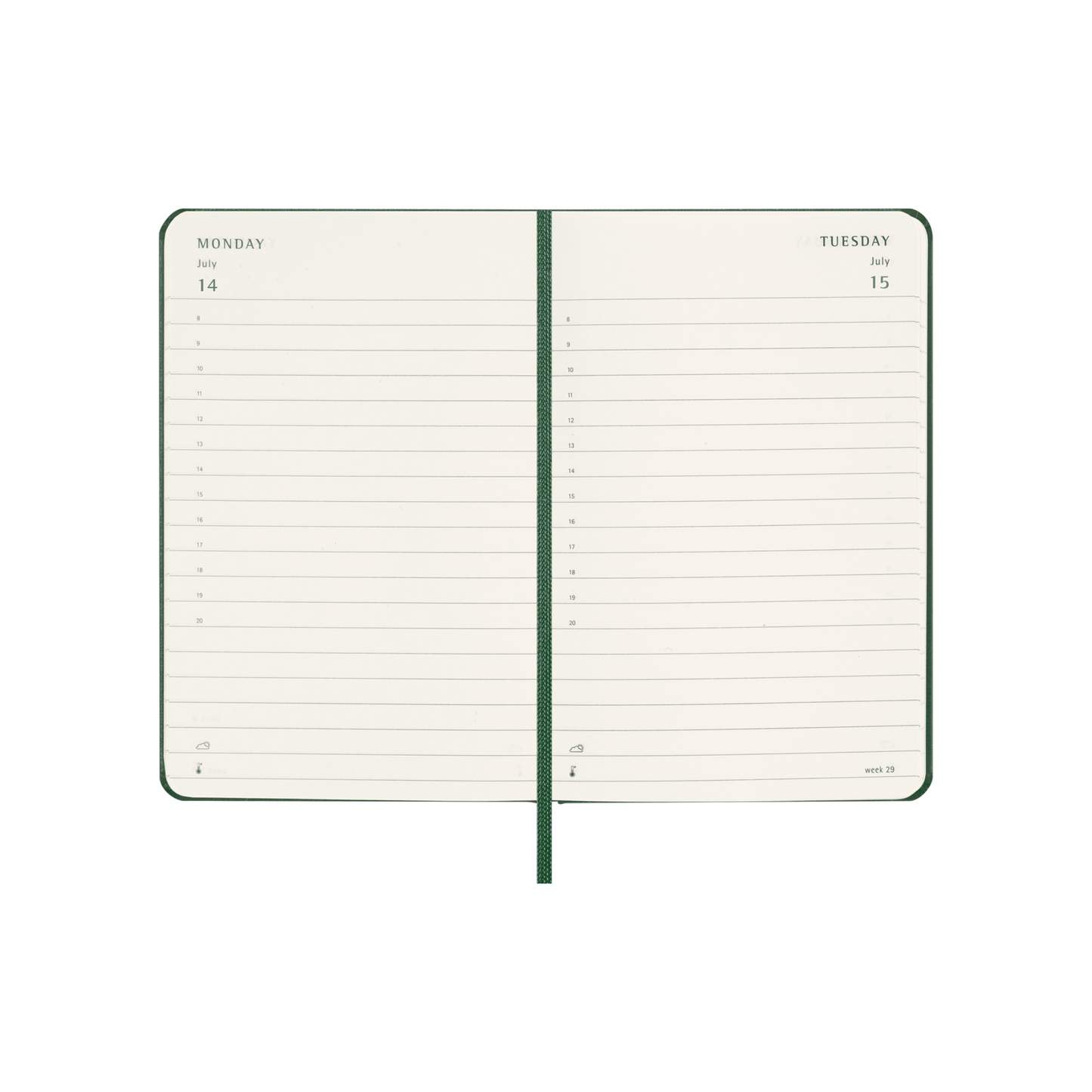 2025 Pocket Planner | DAILY Hardcover - GREEN