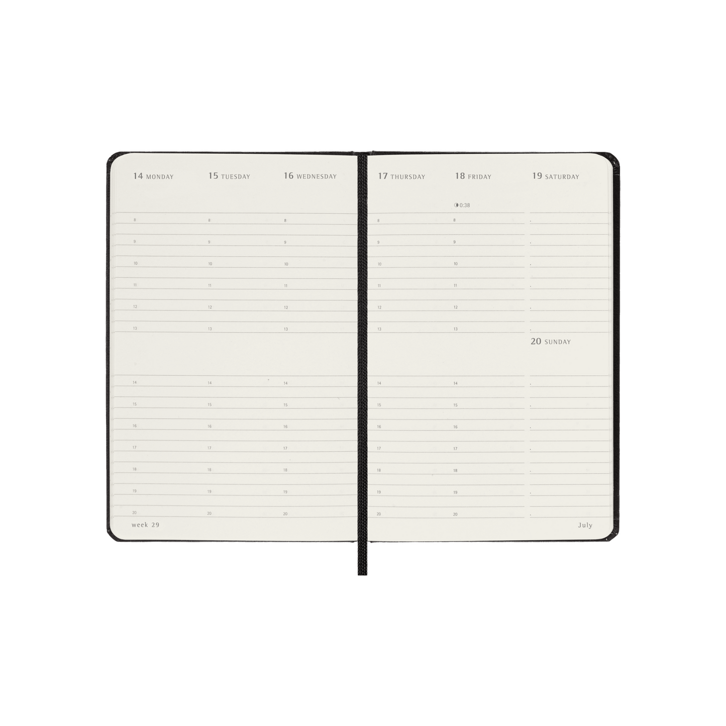 2025 Pocket Planner | WEEKLY Vertical Hardcover - BLACK