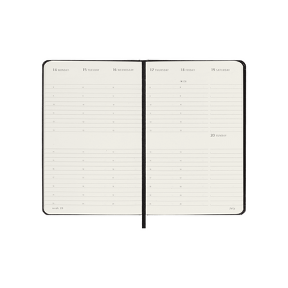 2025 Pocket Planner | WEEKLY Vertical Hardcover - BLACK