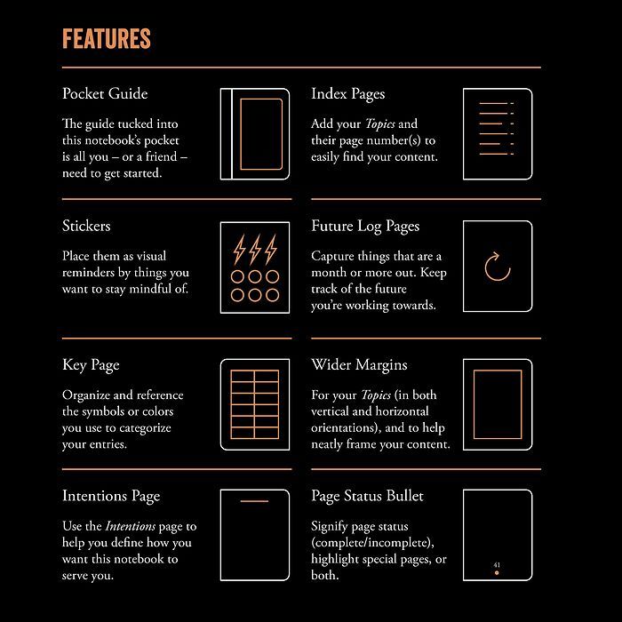 Bullet Journal | A5 Dot Grid - BLACK #363572-7