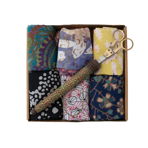 Gift Wrap Kit | Vintage Cotton Sari