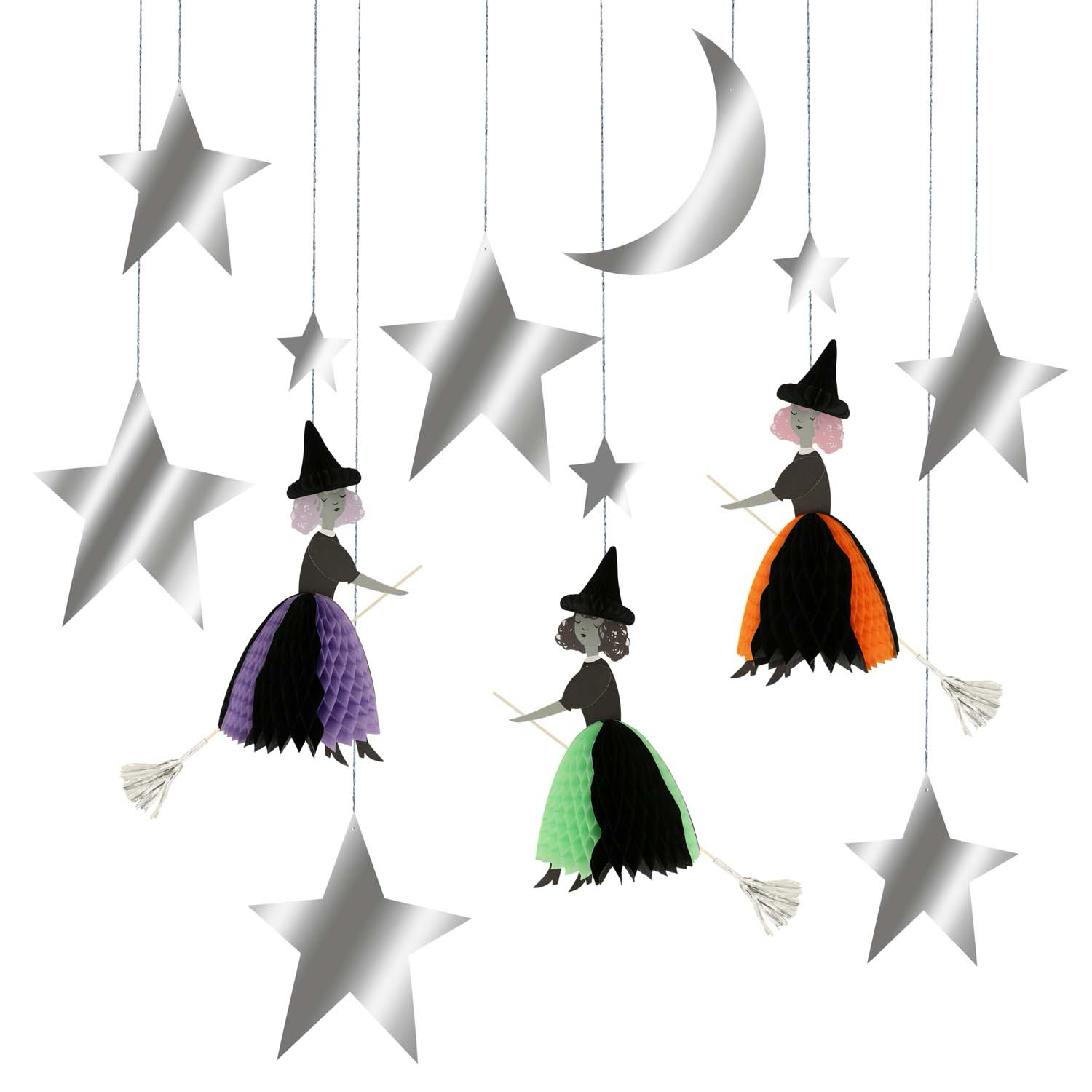 Halloween Decor | Flying Honeycomb Witches #279213