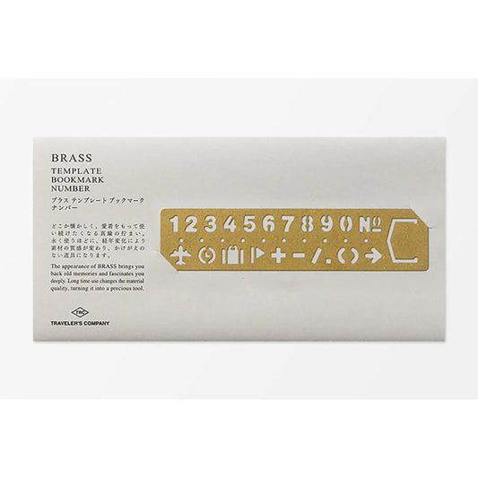 Traveler's Accessory | Brass Stencil Bookmark -  NUMBERS #36788-006