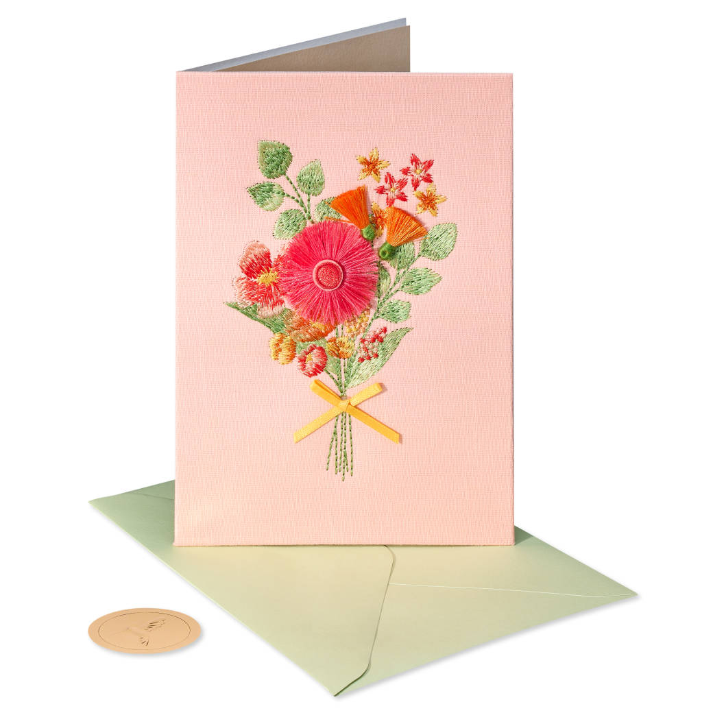 Mother's Day Card | EMBROIDERED BOQUET #7067342