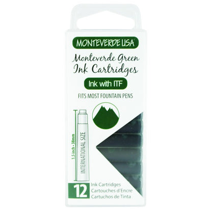 Ink Cartridges | Pack of 12 - MONTEVERDE GREEN #G305MG