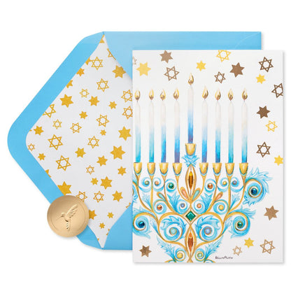 Hanukkah Boxed Cards | Health, and Happiness Menorah #6965344