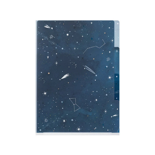 Accessory | A5 3 Pocket File Folder - STARRY SKY #35478-006