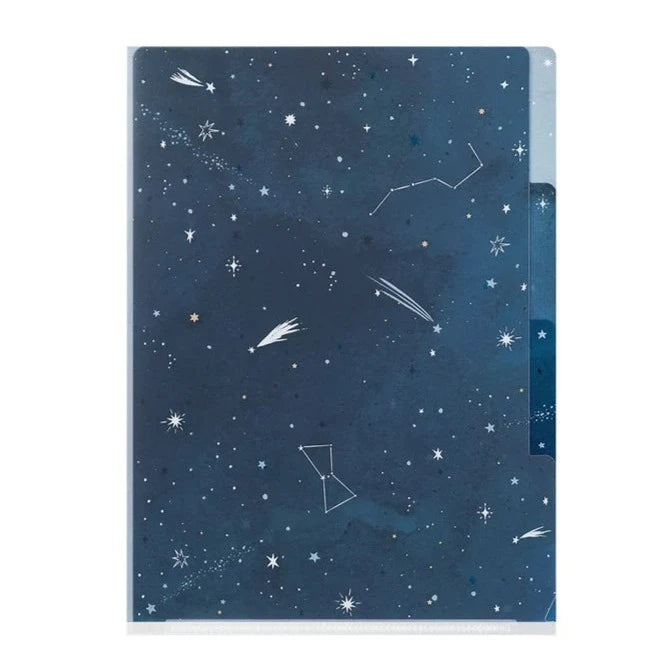 Accessory | A4 3 Pocket File Folder - STARRY SKY #35488-006