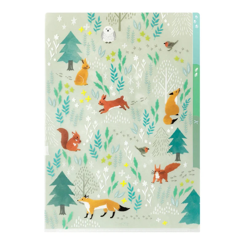Accessory | A4 3 Pocket File Folder - WOODLAND ANIMALS #35571-006
