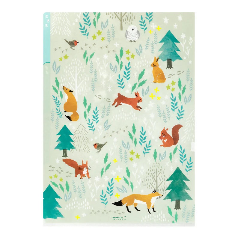 Accessory | A4 3 Pocket File Folder - WOODLAND ANIMALS #35571-006
