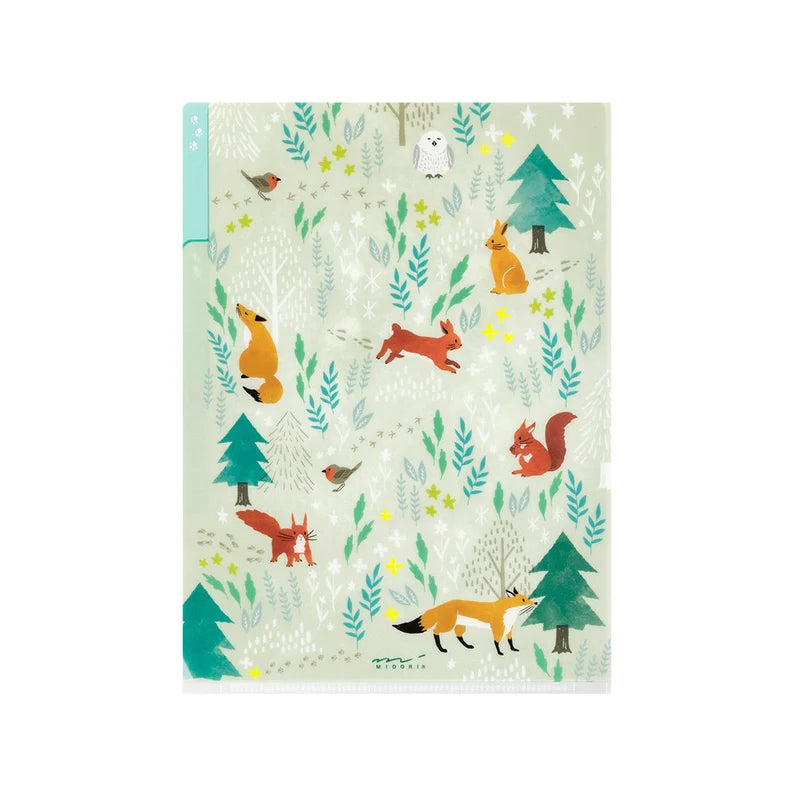 Accessory | A5 3 Pocket File Folder - WOODLAND ANIMALS #35477-006