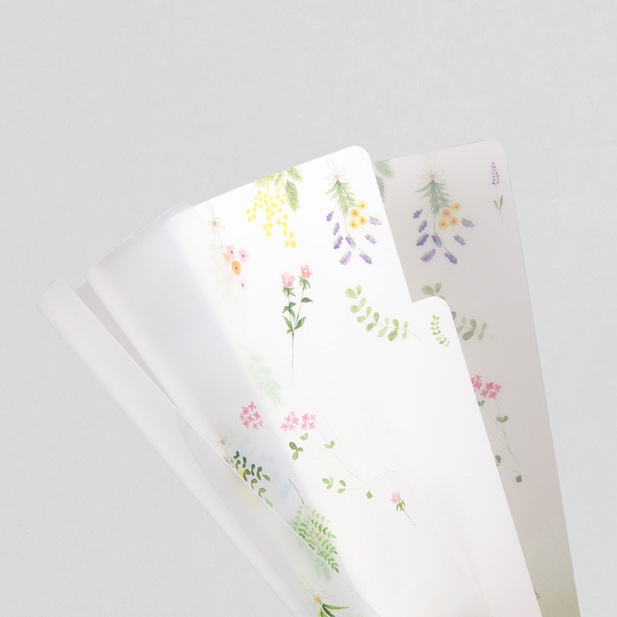 Accessory | A5 3 Pocket File Folder - DRIED FLOWERS #35361-006
