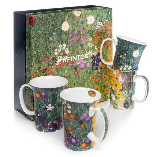 Mug Gift Set | Set of 4 - Gustav Klimt: FLOWER GARDEN #MC0315