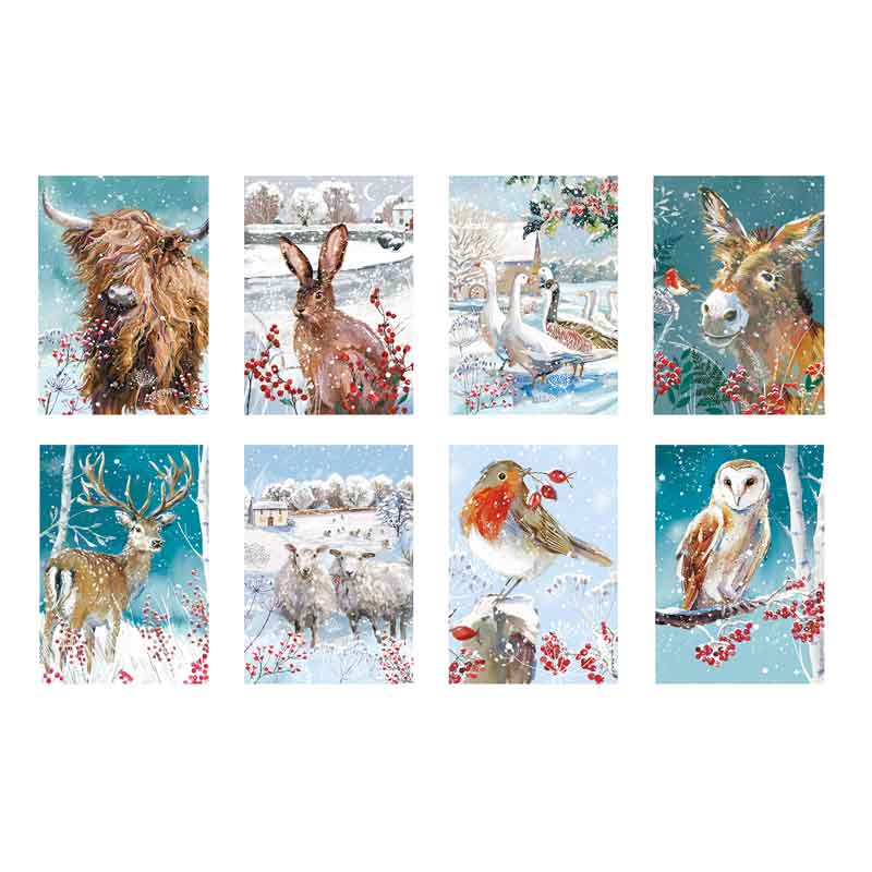 Christmas Boxed Cards | Assortment - WINTER WILDLIFE #LXBV001