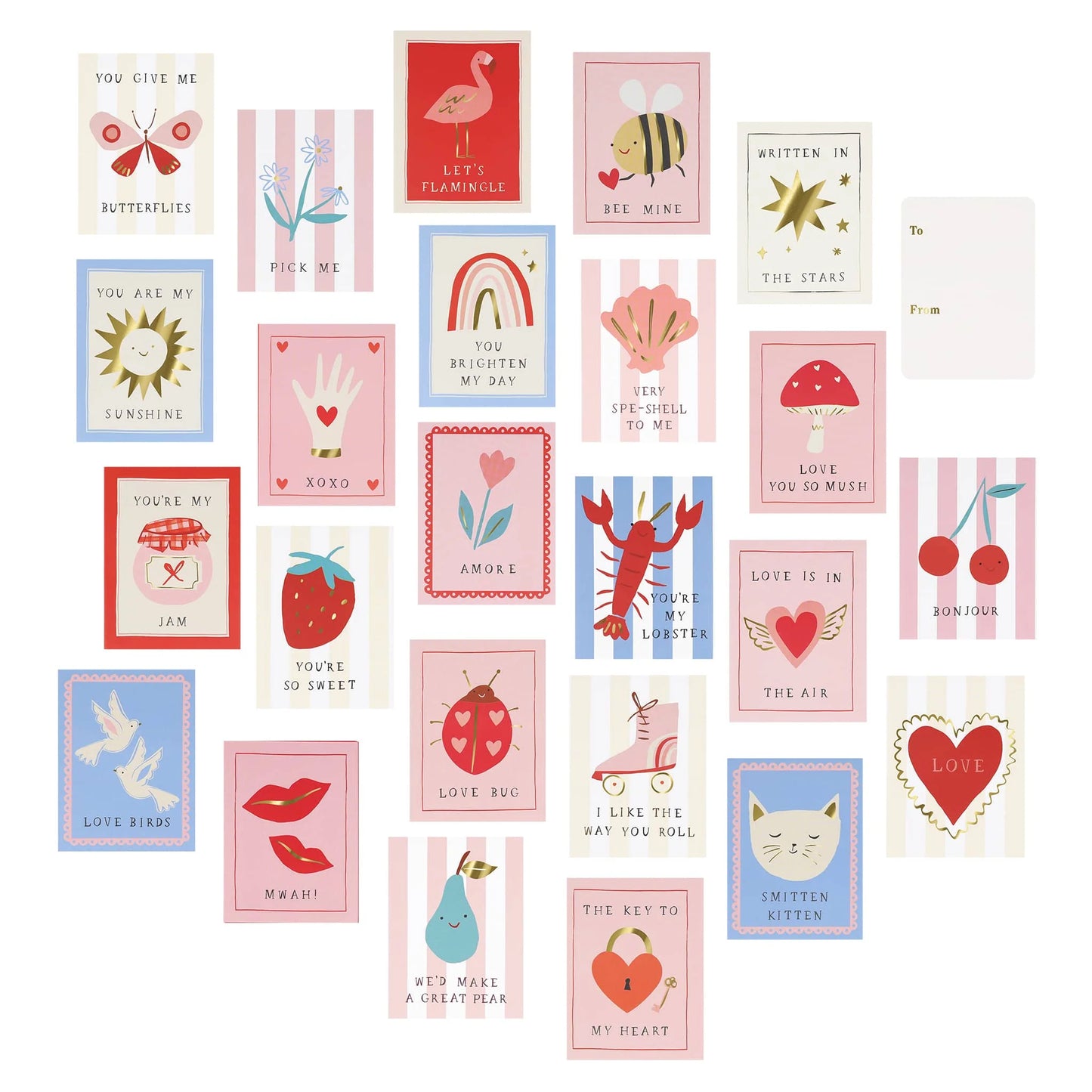 Valentine's Boxed Cards |  Assorted Notecards (24 pack) + Stickers #282111-7