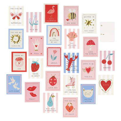 Valentine's Boxed Cards |  Assorted Notecards (24 pack) + Stickers #282111-7