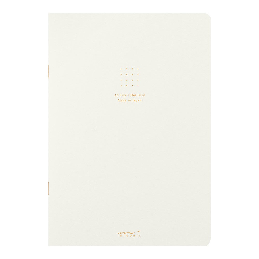 Dot Grid Notebook | A5 Coloured Paper - WHITE #15272-006