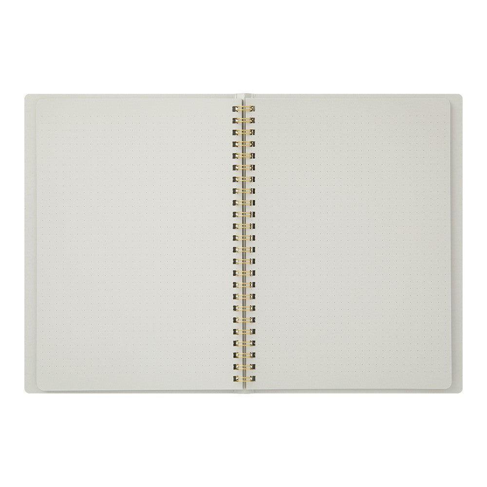 Dot Grid Notebook | Coiled A5 Coloured Paper - GREY #15330-006