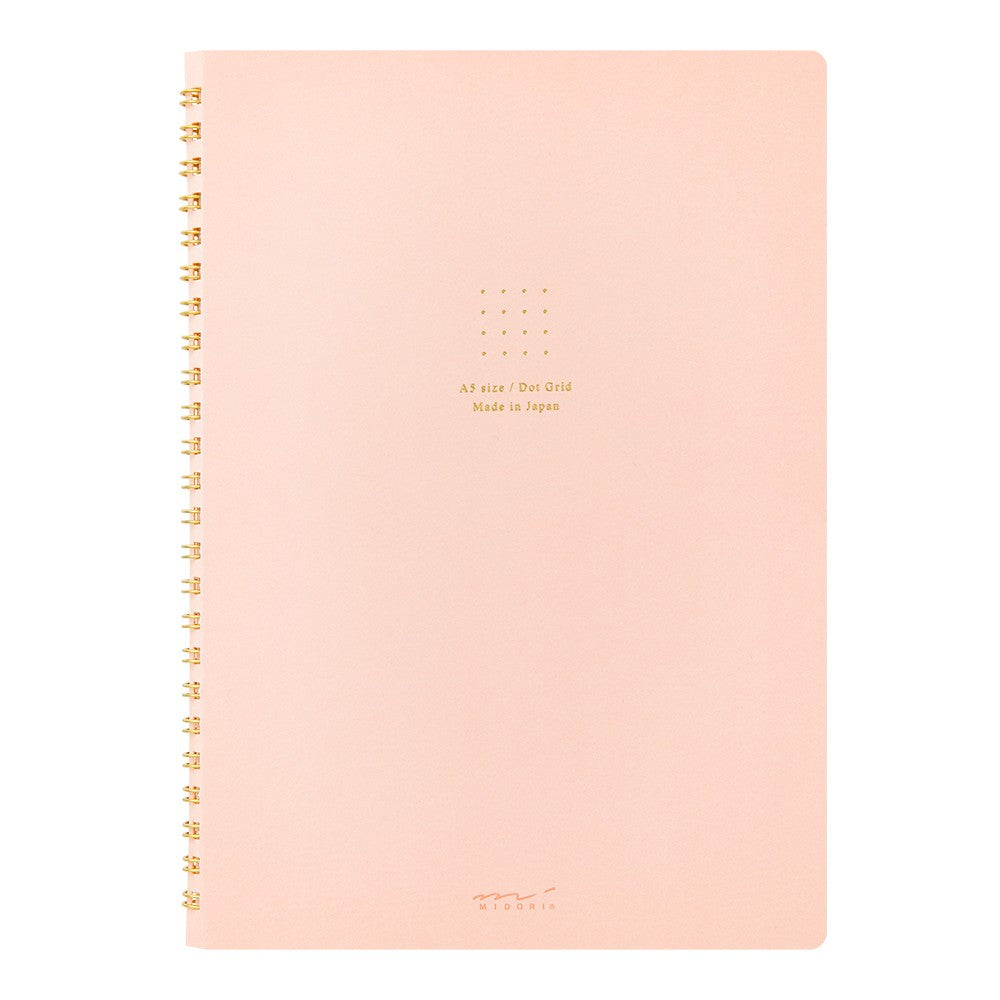Dot Grid Notebook | Coiled A5 Coloured Paper - PINK #15332-006