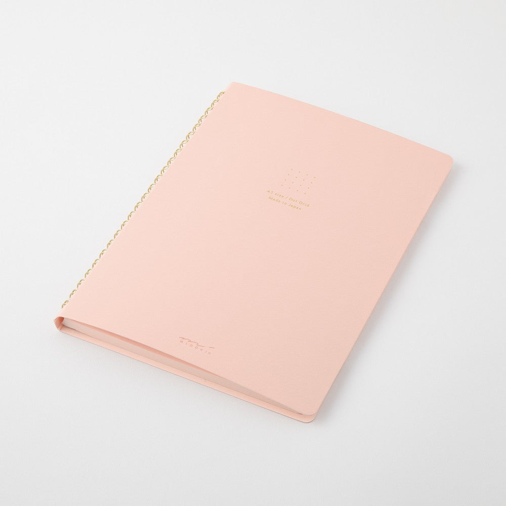 Dot Grid Notebook | Coiled A5 Coloured Paper - PINK #15332-006