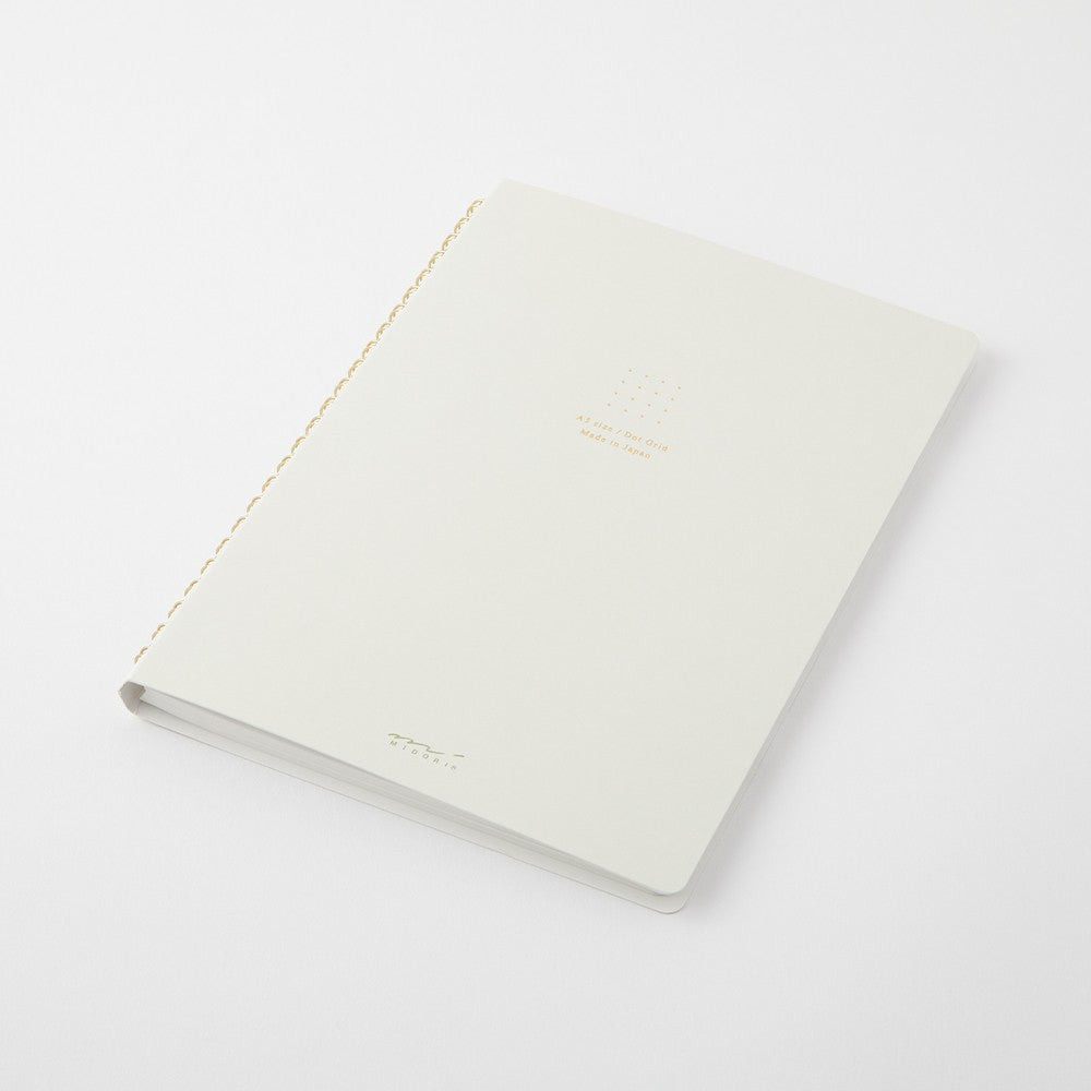 Dot Grid Notebook | Coiled A5 Coloured Paper - WHITE #15331-006