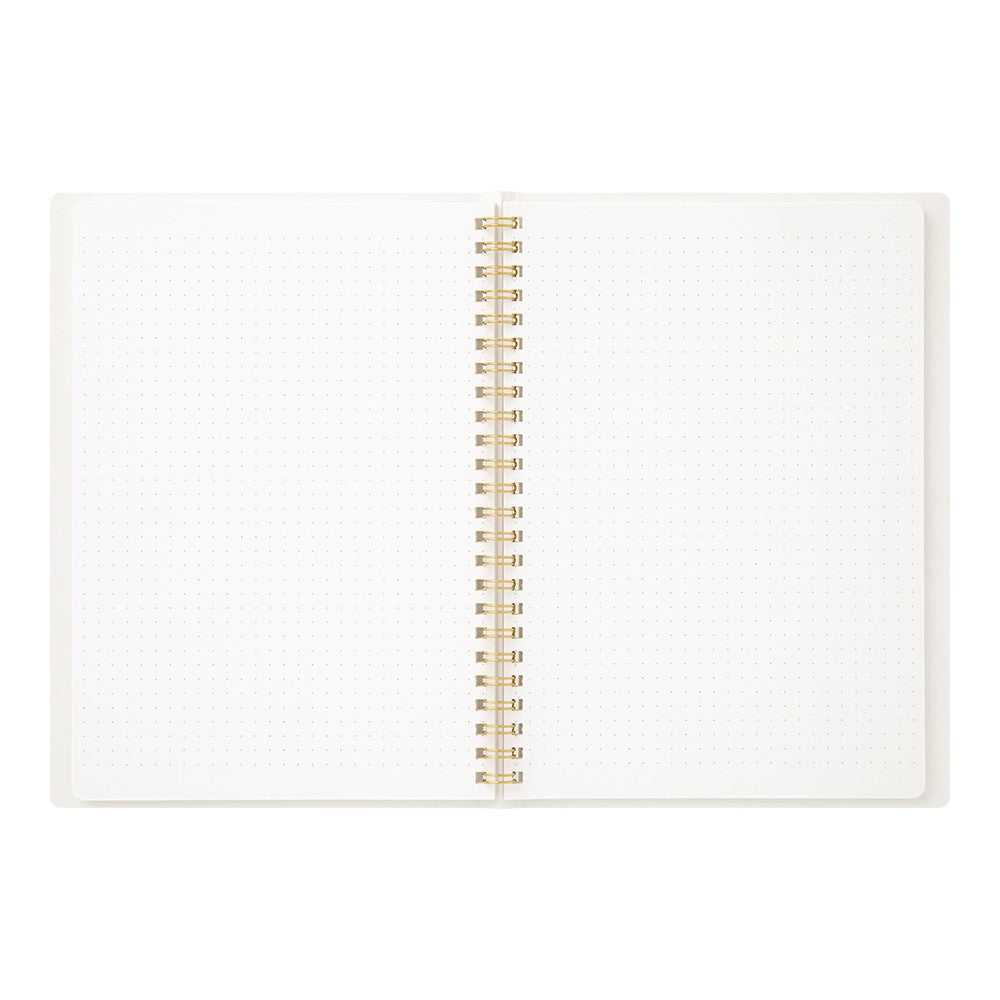 Dot Grid Notebook | Coiled A5 Coloured Paper - WHITE #15331-006