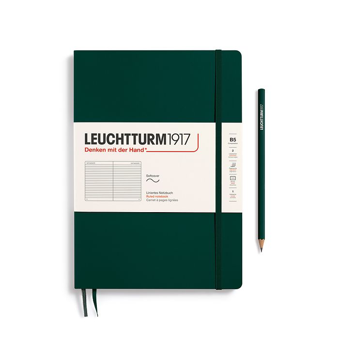 Lined Journal | B5 Composition - FOREST GREEN #370310-7