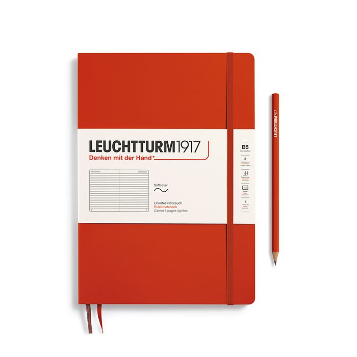 Lined Journal | B5 Composition (Softcover) - FOX RED #370307-7