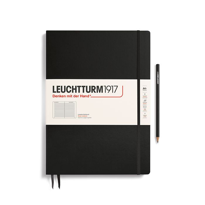 Lined Notebook | A4 Slim - BLACK