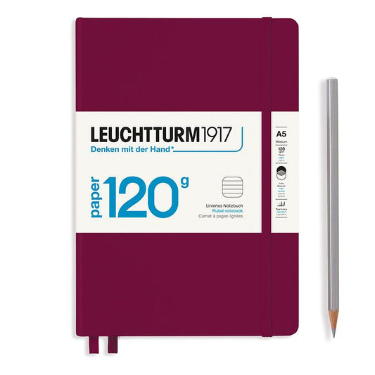 Lined Journal | 120G A5 - PORT RED #363536-7