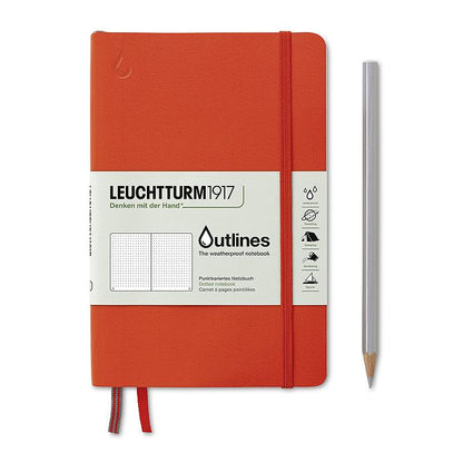 Dot Grid Journal | Outlines (B6+ Paperback) - SIGNAL ORANGE #363019-7