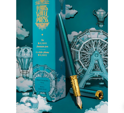 The Bijou Fountain Pen | Fine - PRINTMAKER'S TEAL #BFP-F-ED2302