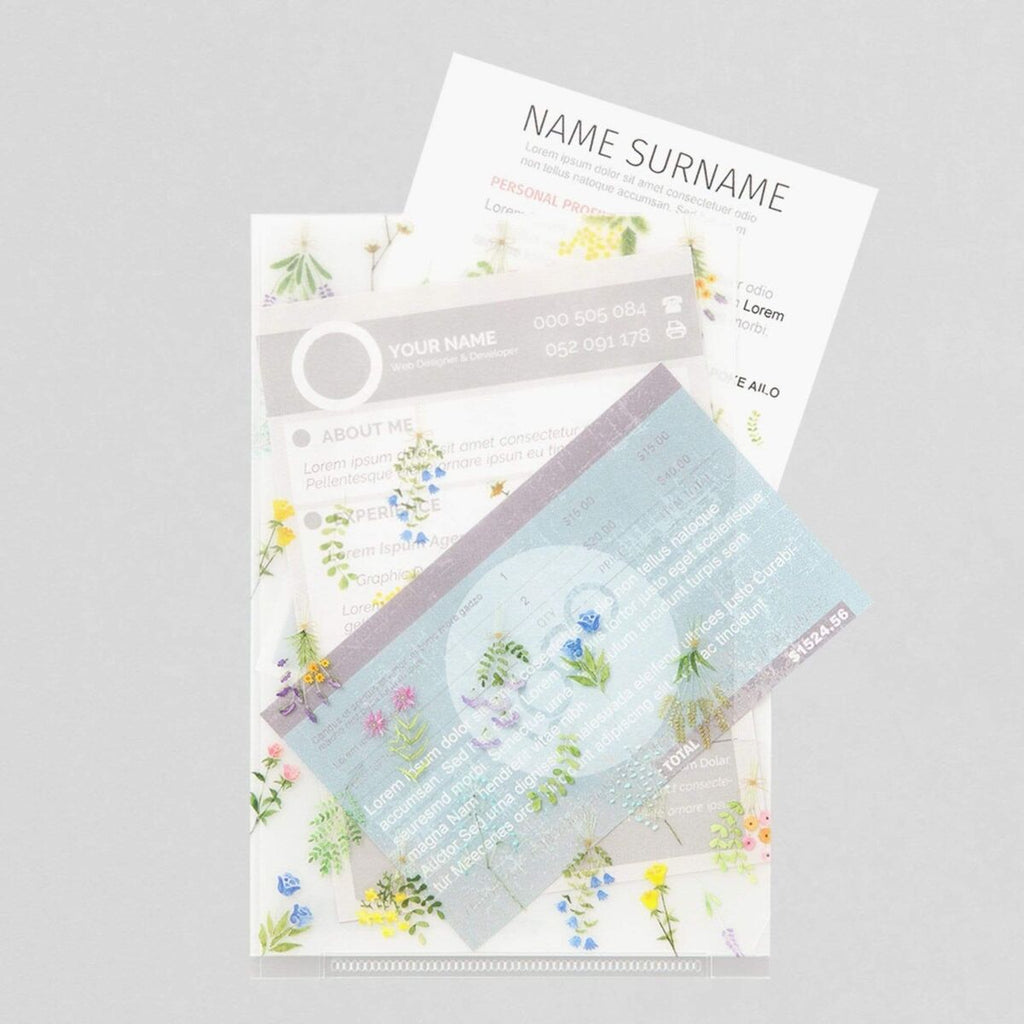 Accessory | A5 3 Pocket File Folder - DRIED FLOWERS #35361-006