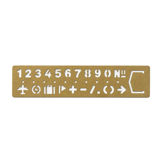 Traveler's Accessory | Brass Stencil Bookmark -  NUMBERS #36788-006