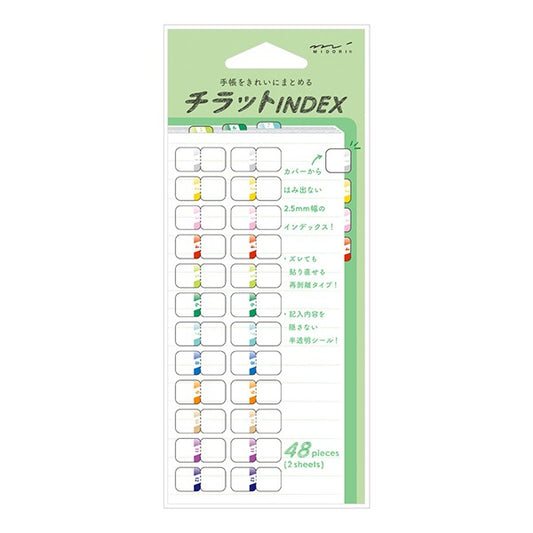 Sticker Package | Chiratto Numbered Index Tabs - BRITE #82470-006