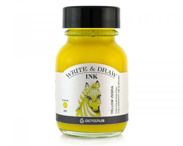 Write & Draw | 50 mL Ink Bottle - 380 YELLOW ZEBRA #WD-Y-025-050