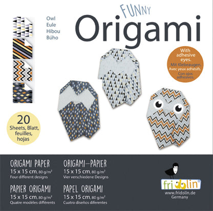 Origami Paper | 15 CM - FUNNY OWL  #11316