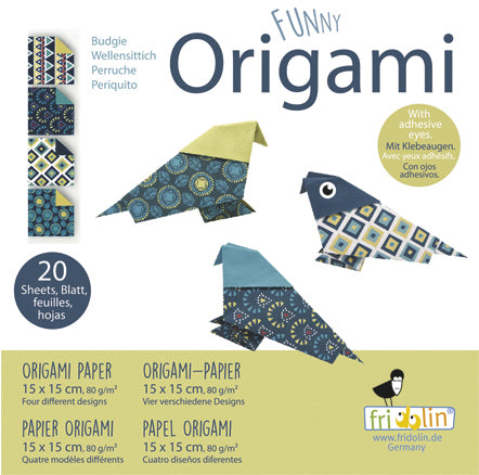 Origami Paper | 15 CM - FUNNY BUDGIE #11320