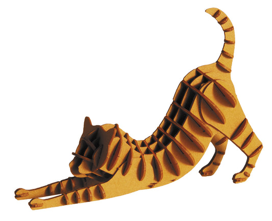 Fridolin | 3D Paper Model - CAT STRETCHING #11637