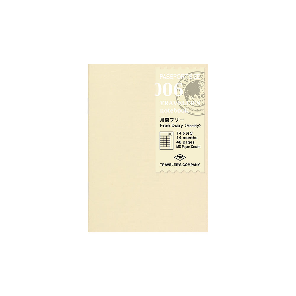 Recharge de passeport TN pour agenda mensuel gratuit 006 #14326-006