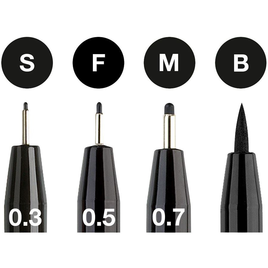 Pitt Artist Pens | Set of 4 - BLACK #167100-5
