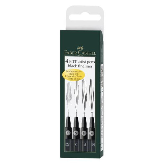 Pitt Artist Pens | Set of 4 - BLACK FINELINER #167115-5