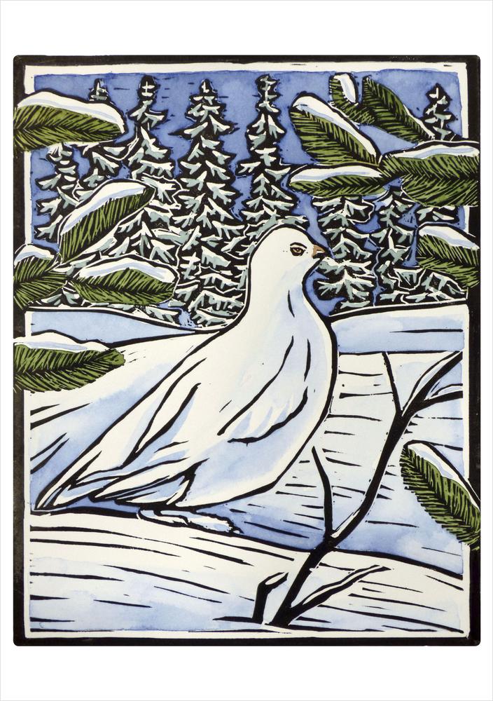 Carte de vœux pour les oiseaux d'hiver Molly Hashimoto Asst. #X941