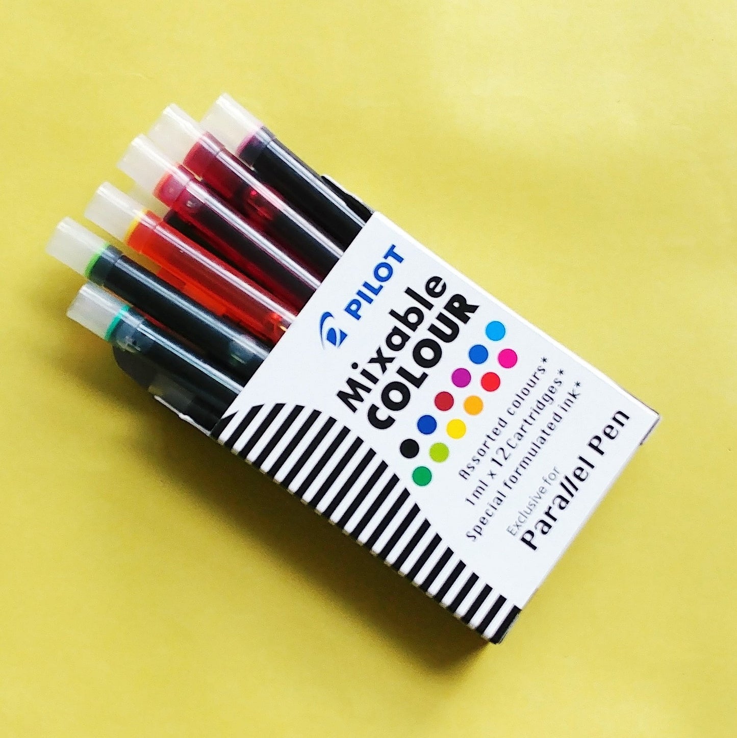 Pilot Parallel Mixable Ink Cartridge - Assorted Colours  #IC-P3-AST