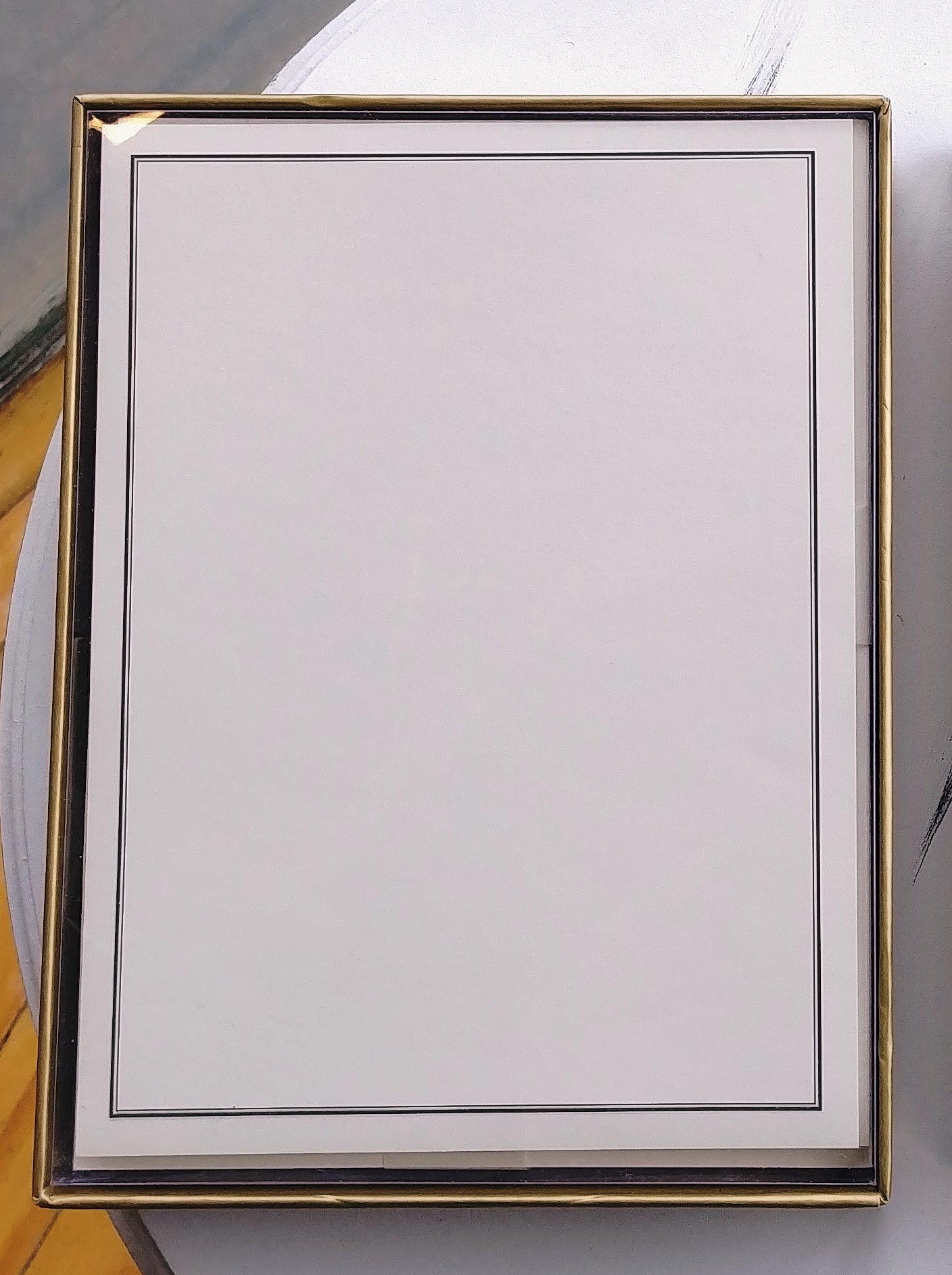 Black and Cream Boxed Stationery  #592554-2